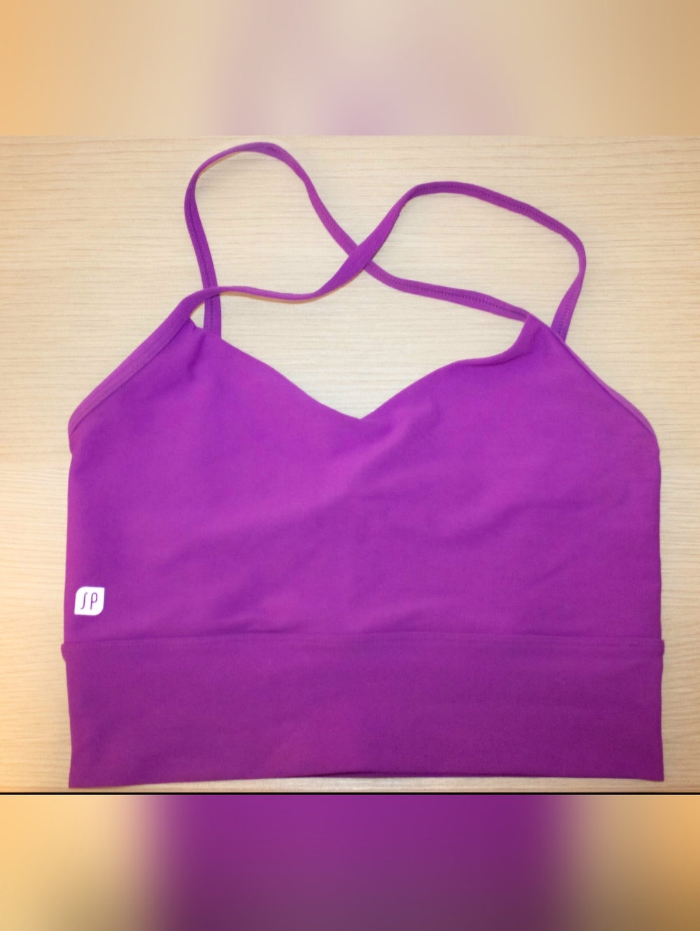 Sylvia P Sports Bra Crop Top Purple Size Small